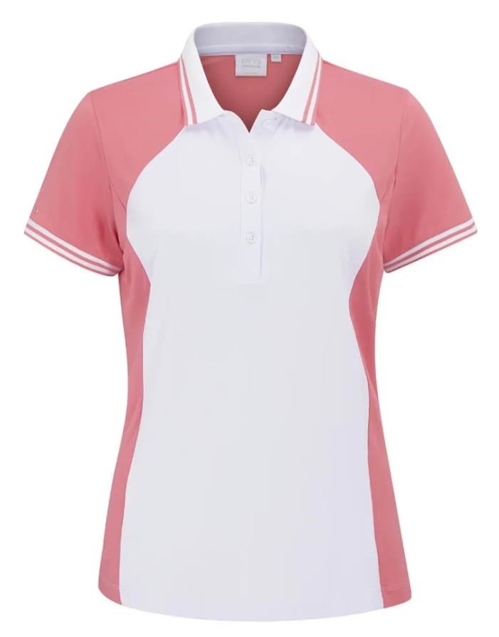 Ping Ali Damen Poloshirt, sweet pea/white