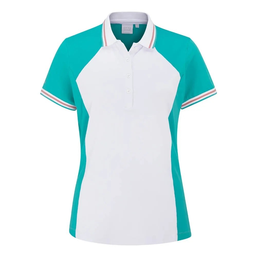 Ping Ali Damen Poloshirt, sweet türkis/weiss