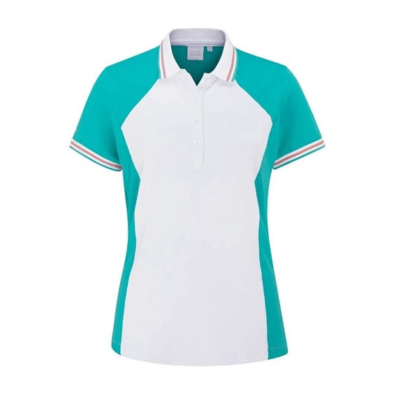 Ping Ali Damen Poloshirt, sweet türkis/weiss