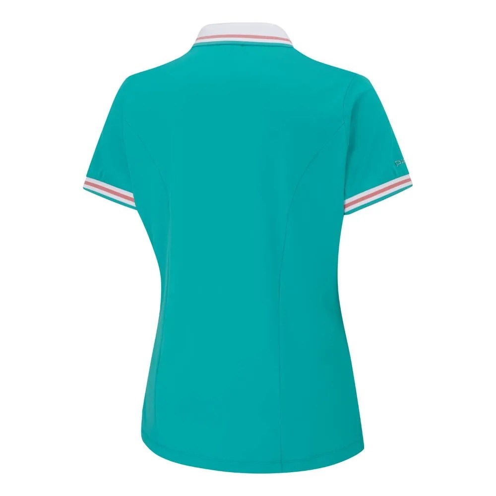 Ping Ali Damen Poloshirt, sweet türkis/weiss