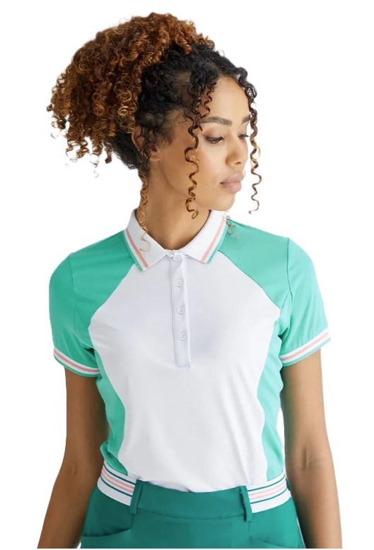 Ping Ali Damen Poloshirt, sweet türkis/weiss