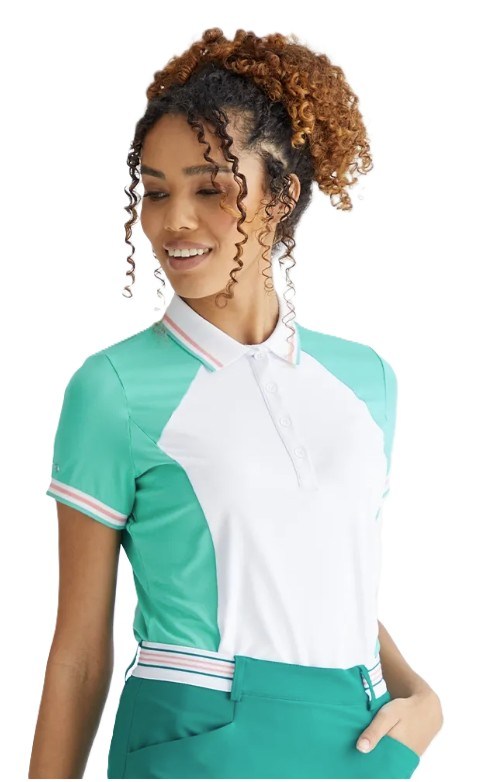 Ping Ali Damen Poloshirt, sweet türkis/weiss
