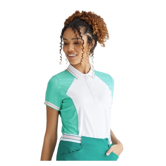 Ping Ali Damen Poloshirt, sweet türkis/weiss