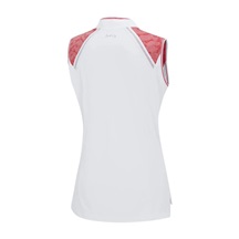 Ping Nala Colour Block Sleeveless ärmelloses Damen-Polo, weiss/Apricot