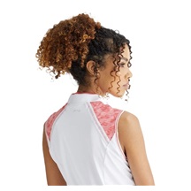 Ping Nala Colour Block Sleeveless ärmelloses Damen-Polo, weiss/Apricot