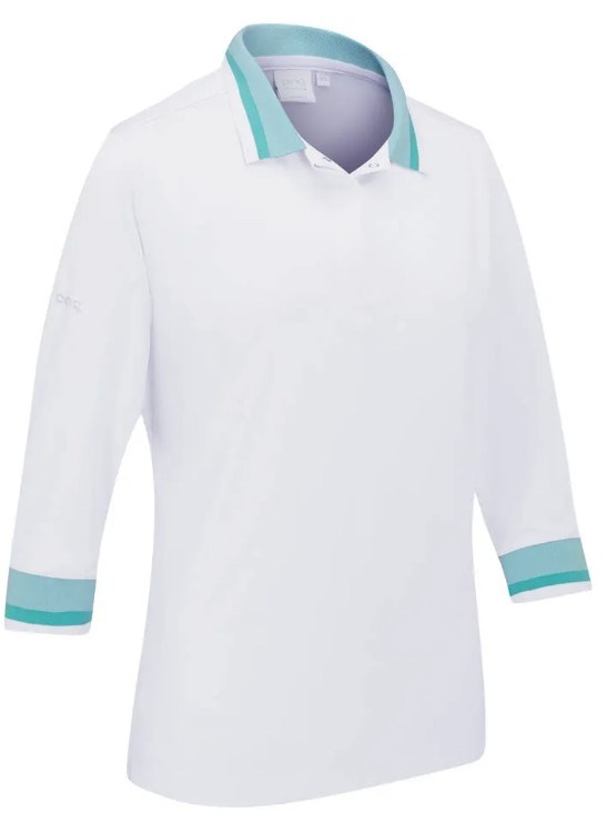 Ping Lindsey Damen Poloshirt, weiss/blau