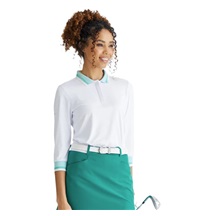 Ping Lindsey Damen Poloshirt, weiss/blau