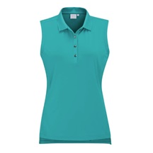 Ping Solene damenloses Poloshirt, türkis