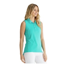 Ping Solene damenloses Poloshirt, türkis