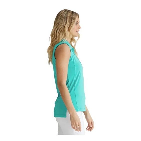 Ping Solene damenloses Poloshirt, türkis