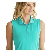 Ping Solene damenloses Poloshirt, türkis