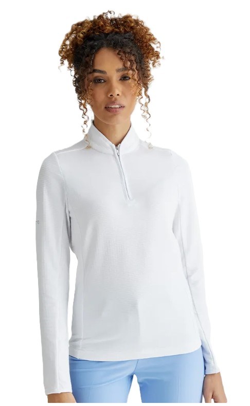 Ping Abigale Performance FleeceDamen Poloshirt, weiss
