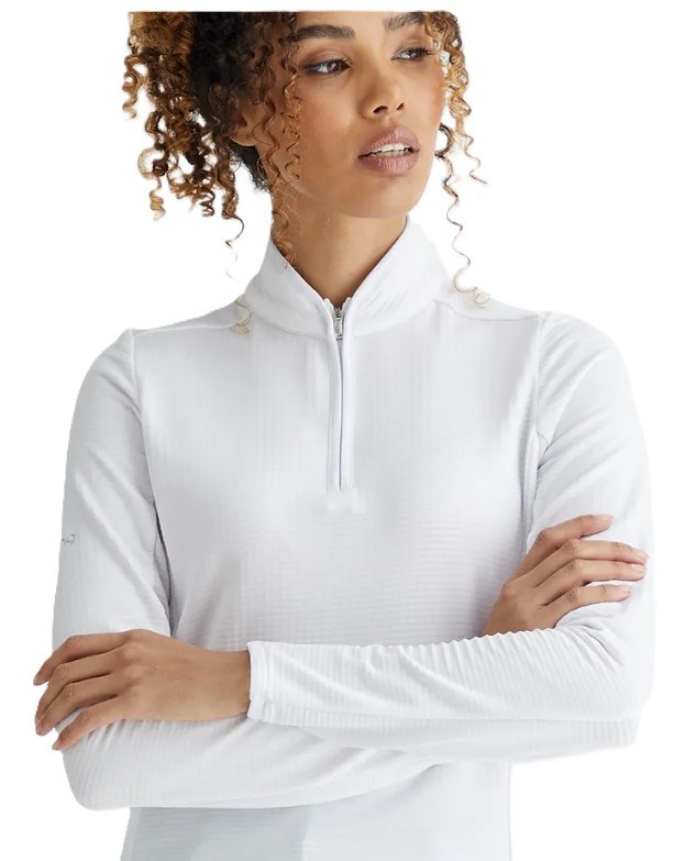 Ping Abigale Performance FleeceDamen Poloshirt, weiss