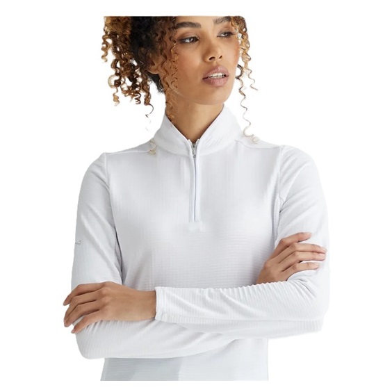 Ping Abigale Performance FleeceDamen Poloshirt, weiss