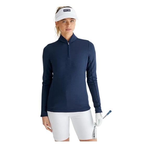 Ping Abigale Performance FleeceDamen Poloshirt, dunkelblau