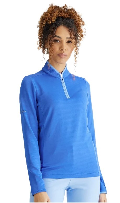 Ping Abigale Performance FleeceDamen Poloshirt, blau