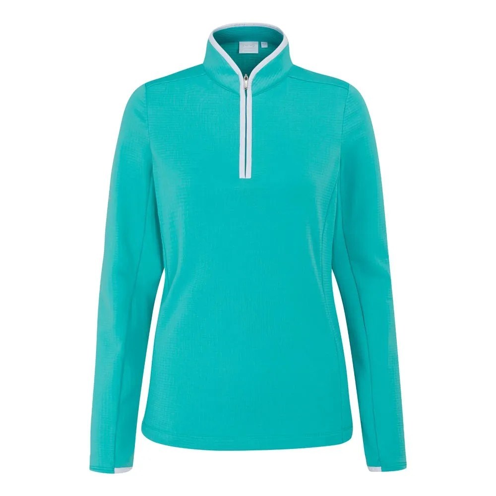 Ping Abigale Performance FleeceDamen Poloshirt, türkis