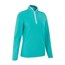 Ping Abigale Performance FleeceDamen Poloshirt, türkis