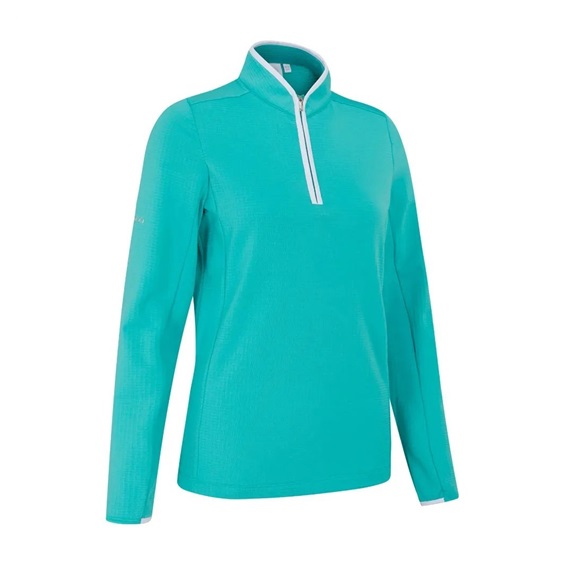 Ping Abigale Performance FleeceDamen Poloshirt, türkis