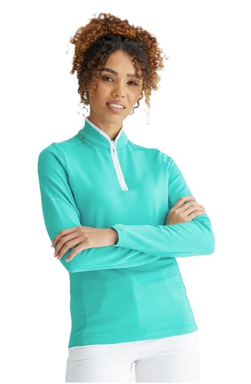Ping Abigale Performance FleeceDamen Poloshirt, türkis