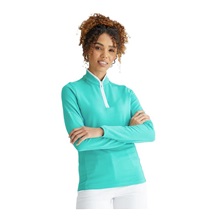 Ping Abigale Performance FleeceDamen Poloshirt, türkis
