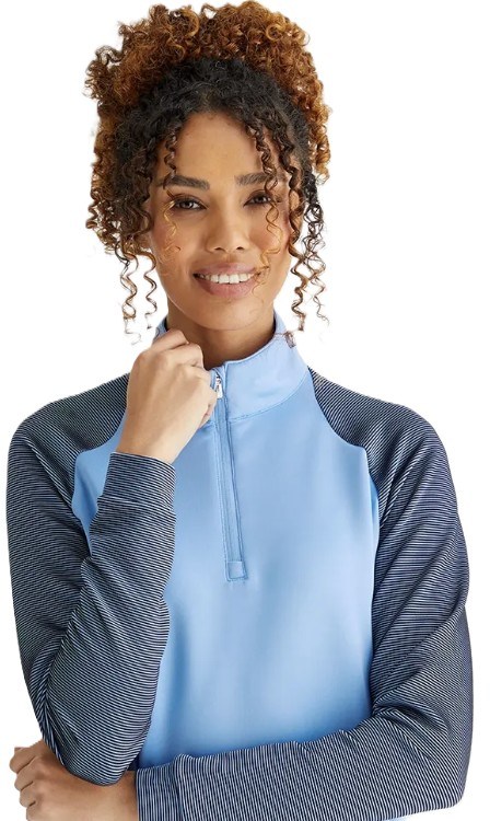 Ping Tembi Damen Poloshirt, blau/dunkelblau