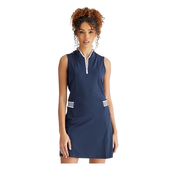 PING Mazzy Sleeveless Damen Golfkleid, dunkelblau