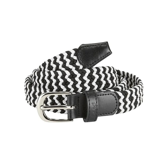 Ping stretch webbing Damen Gürtel, weiss/schwarz