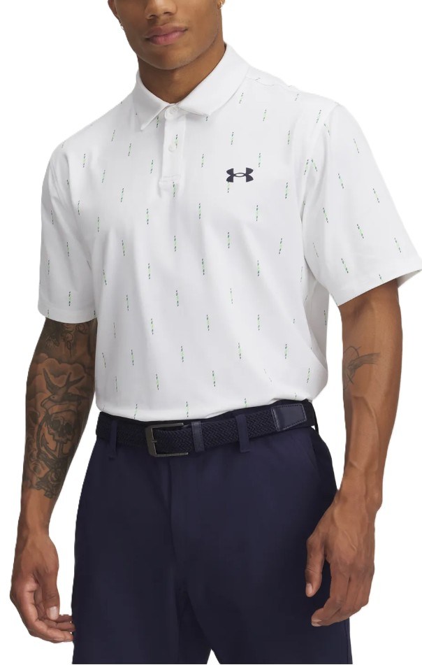 Under Armour T2G Printed Herren Poloshirt, weiss
