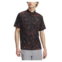 Under Armour Playoff 3.0 Printed Herren Poloshirt, black/fire/castlerock