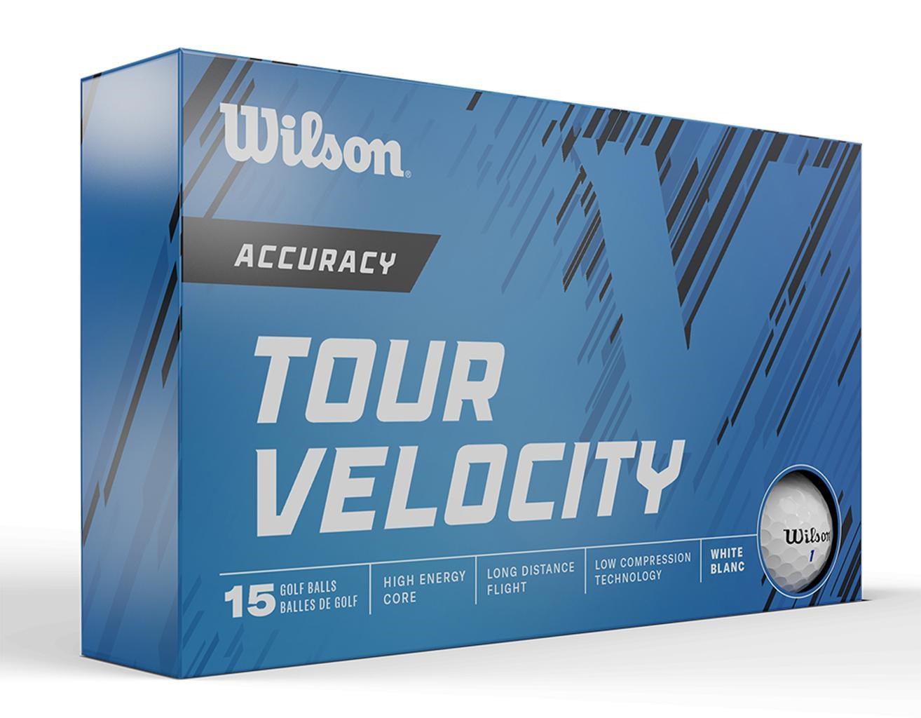 Wilson Tour Velocity Accuracy Golfbälle, 15Stk.