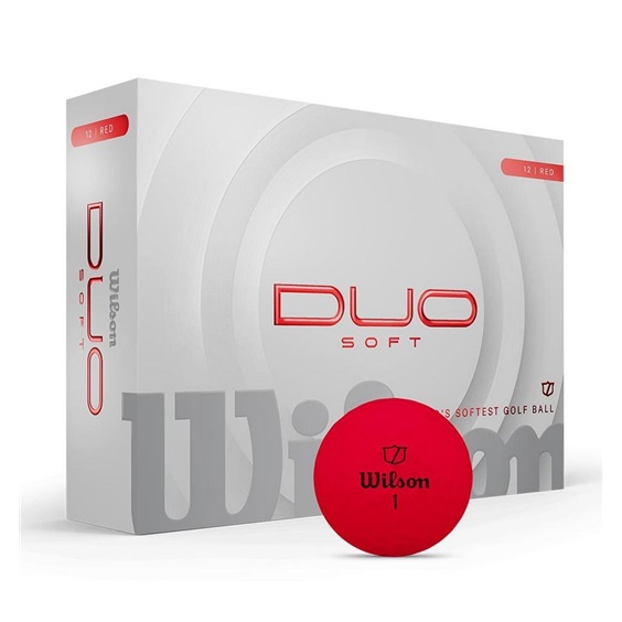 Wilson Duo Soft Golfbälle, rot