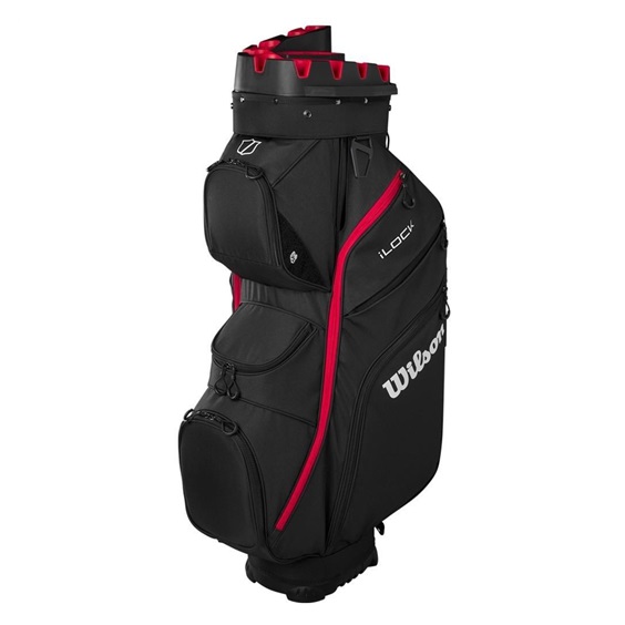 Wilson iLock Cartbag, schwarz/rot