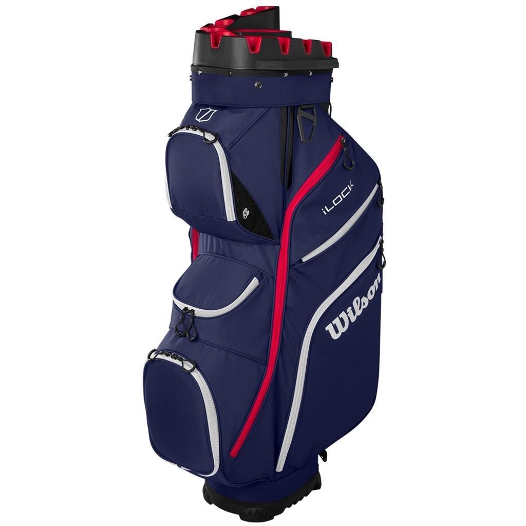 Wilson iLock Cartbag, dunkelblau/weiss/rot