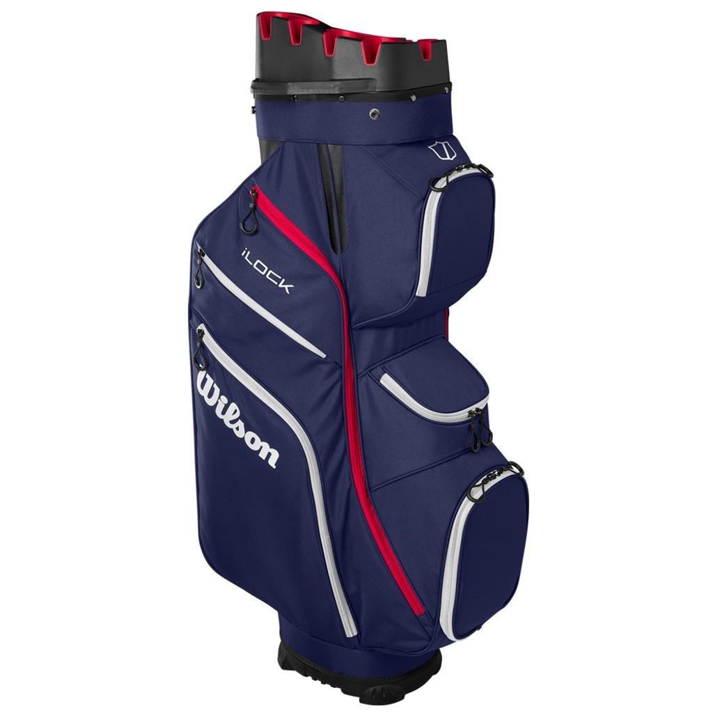 Wilson iLock Cartbag, dunkelblau/weiss/rot