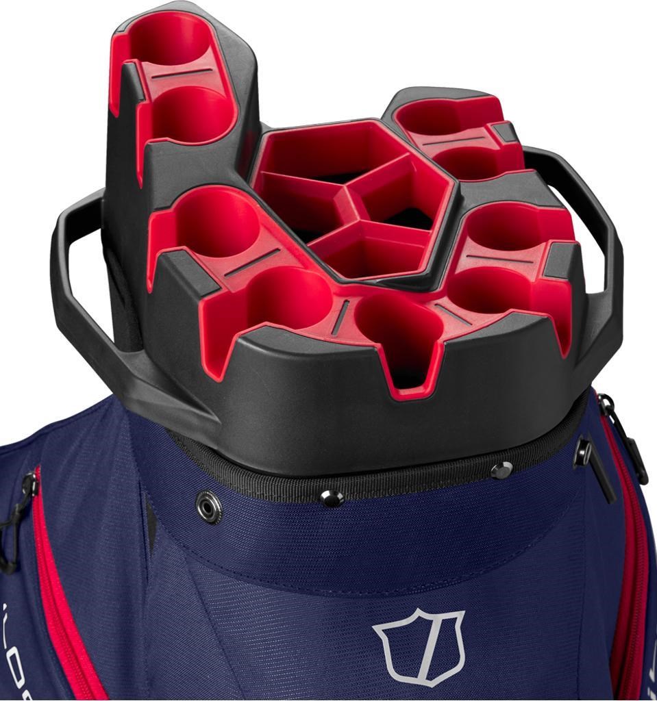 Wilson iLock Cartbag, dunkelblau/weiss/rot