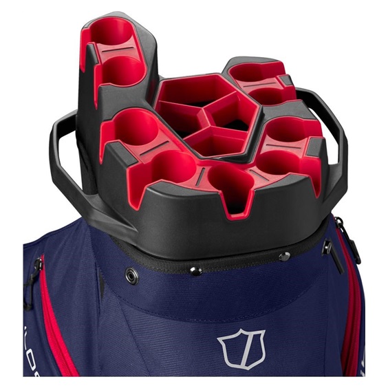 Wilson iLock Cartbag, dunkelblau/weiss/rot