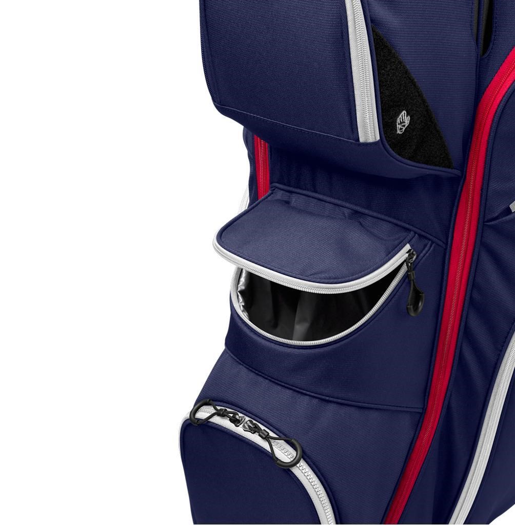 Wilson iLock Cartbag, dunkelblau/weiss/rot