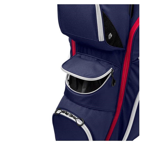 Wilson iLock Cartbag, dunkelblau/weiss/rot
