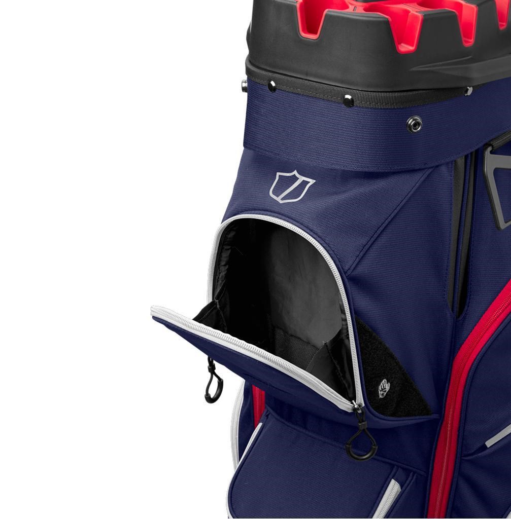 Wilson iLock Cartbag, dunkelblau/weiss/rot