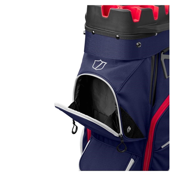 Wilson iLock Cartbag, dunkelblau/weiss/rot
