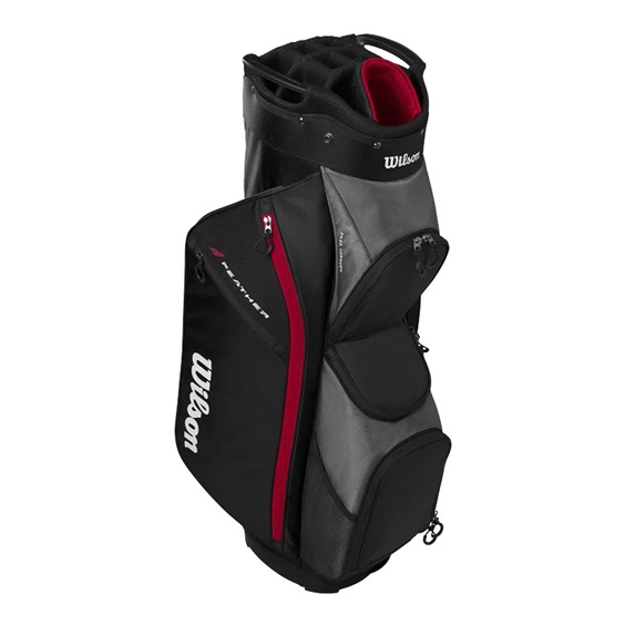 Wilson Feather Cartbag, schwarz/grau/rot