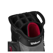 Wilson Feather Cartbag, schwarz/grau/rot