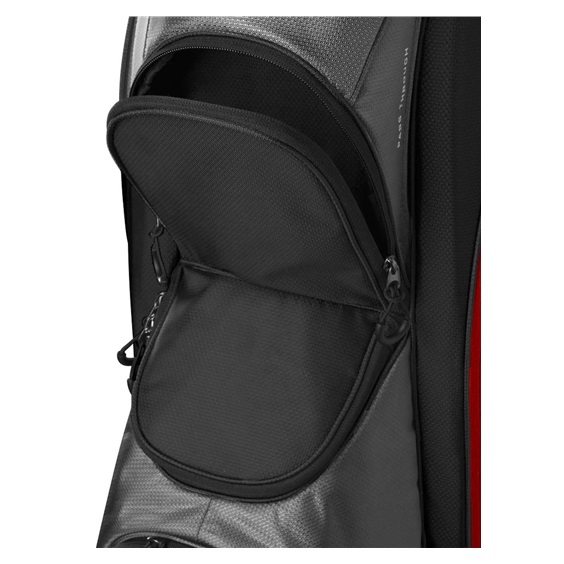 Wilson Feather Cartbag, schwarz/grau/rot