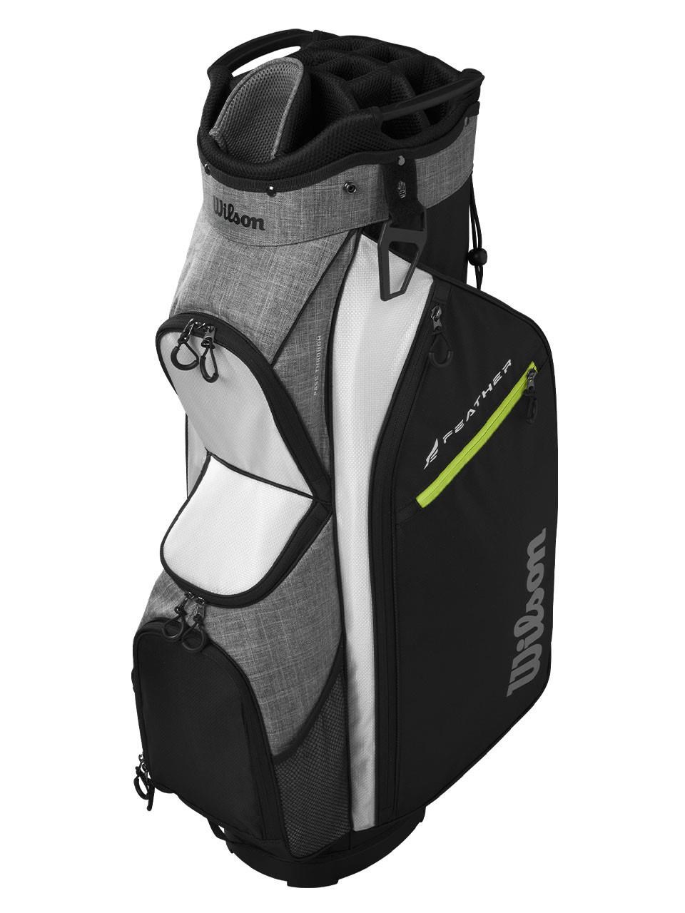 Wilson Feather Cartbag, schwarz/grau/weiss