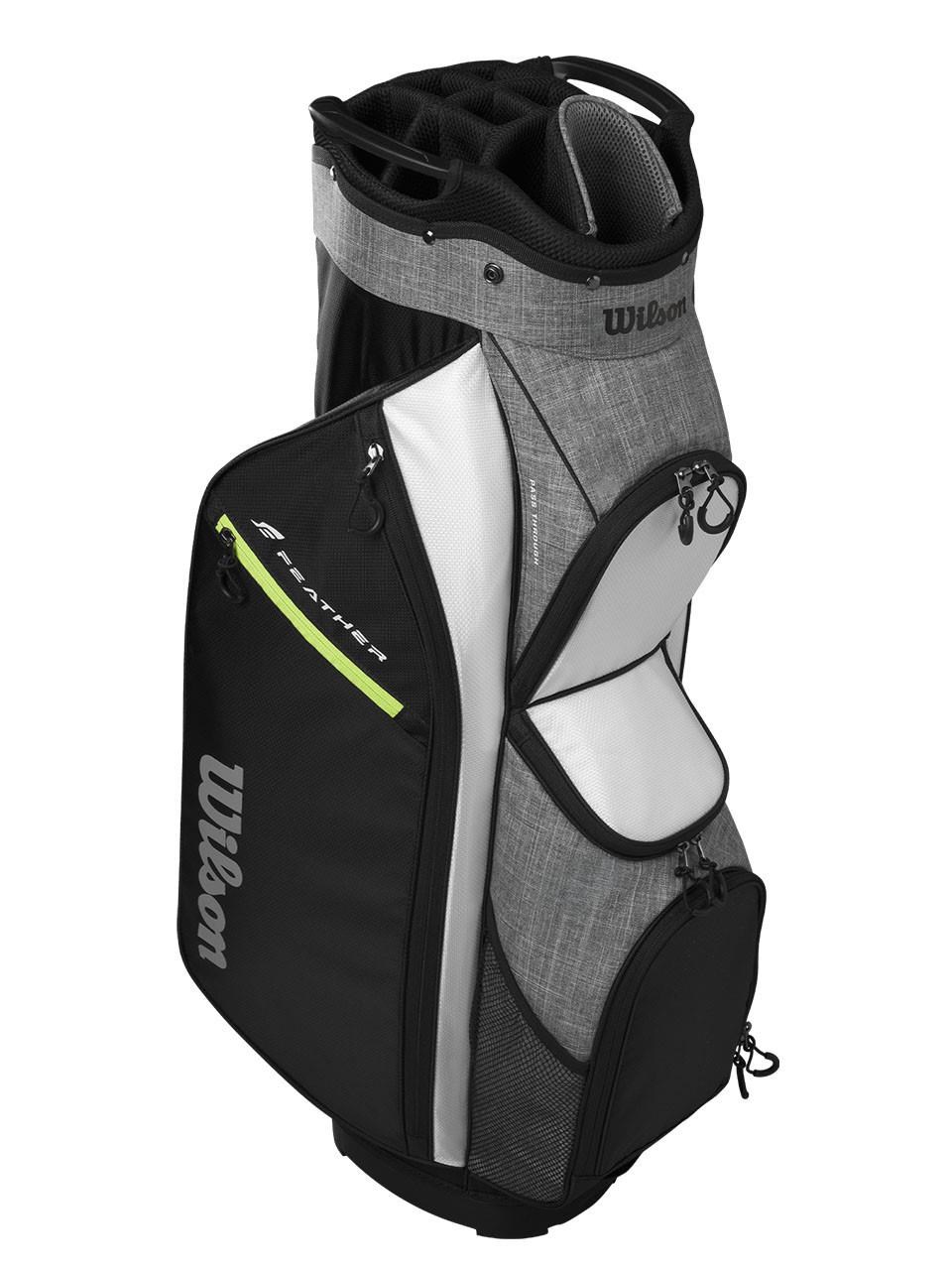 Wilson Feather Cartbag, schwarz/grau/weiss