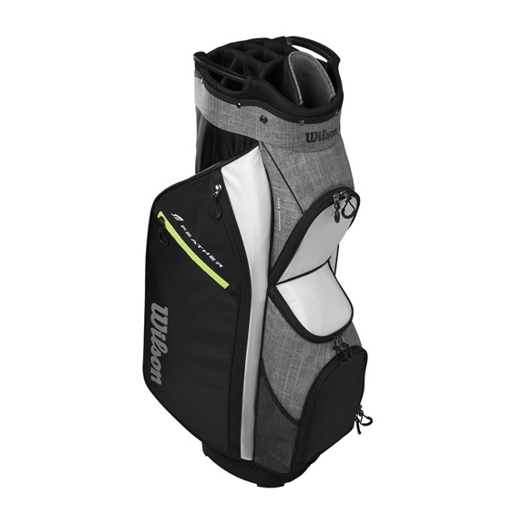 Wilson Feather Cartbag, schwarz/grau/weiss