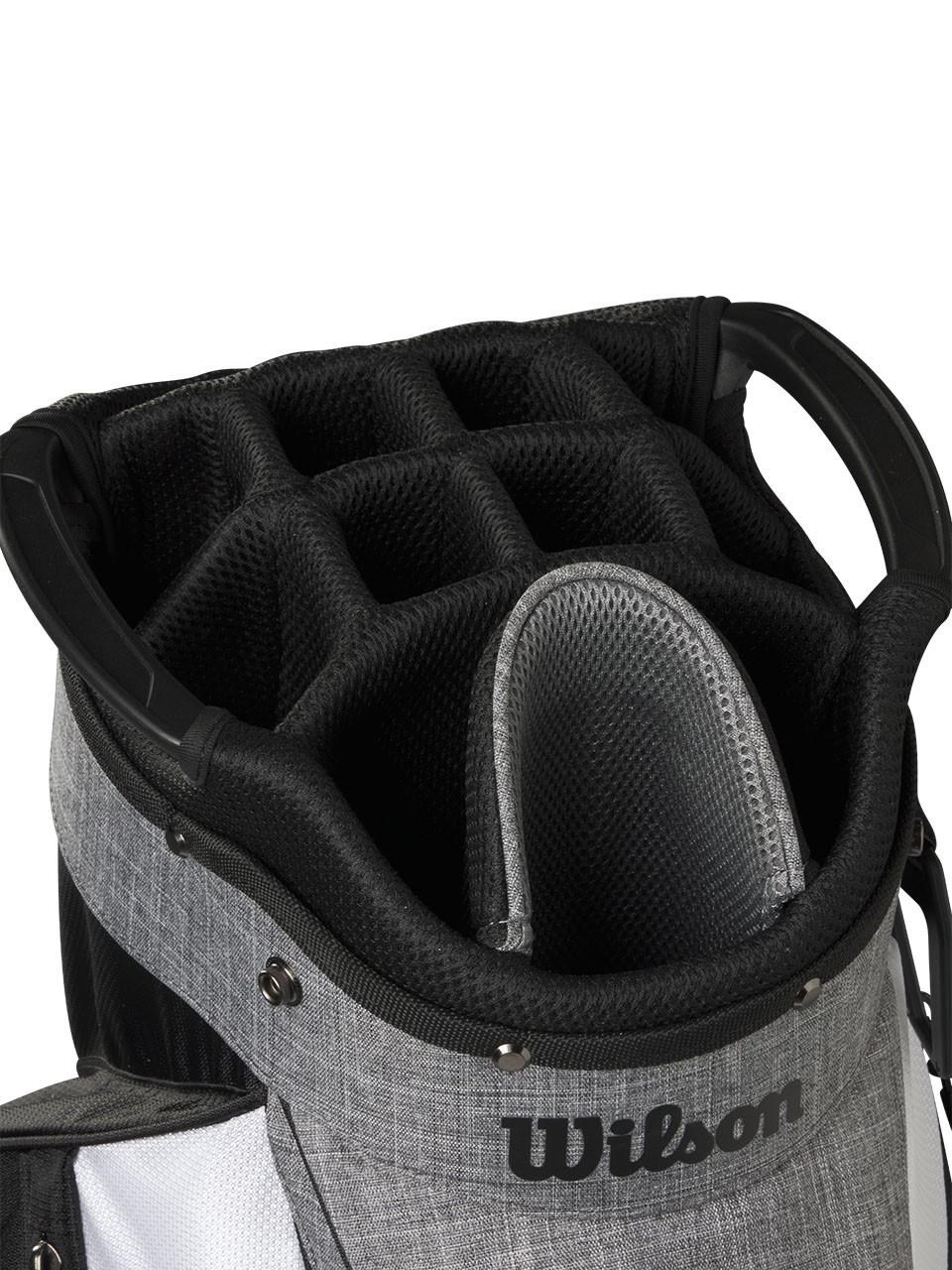 Wilson Feather Cartbag, schwarz/grau/weiss