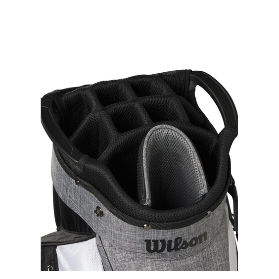 Wilson Feather Cartbag, schwarz/grau/weiss