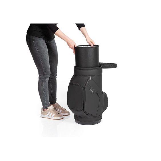 Jucad Stuhl mit Getränkekühler, schwarz/weiß